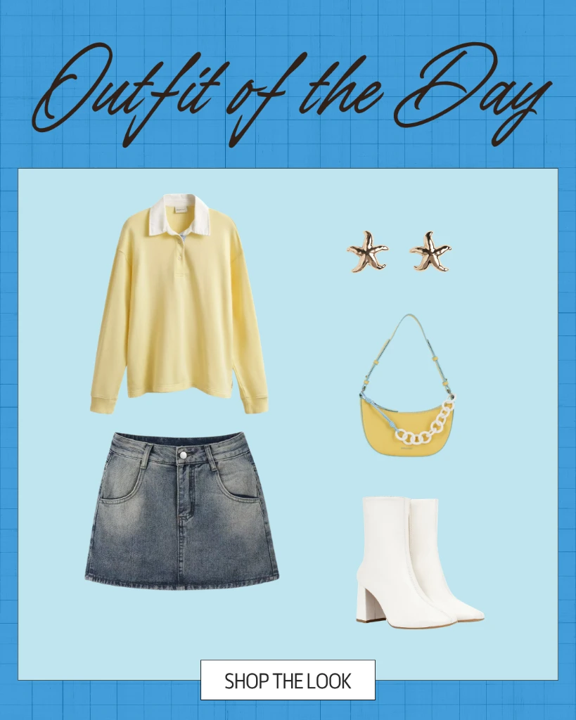 Outfit 2 — Butter Yellow & Denim Chic